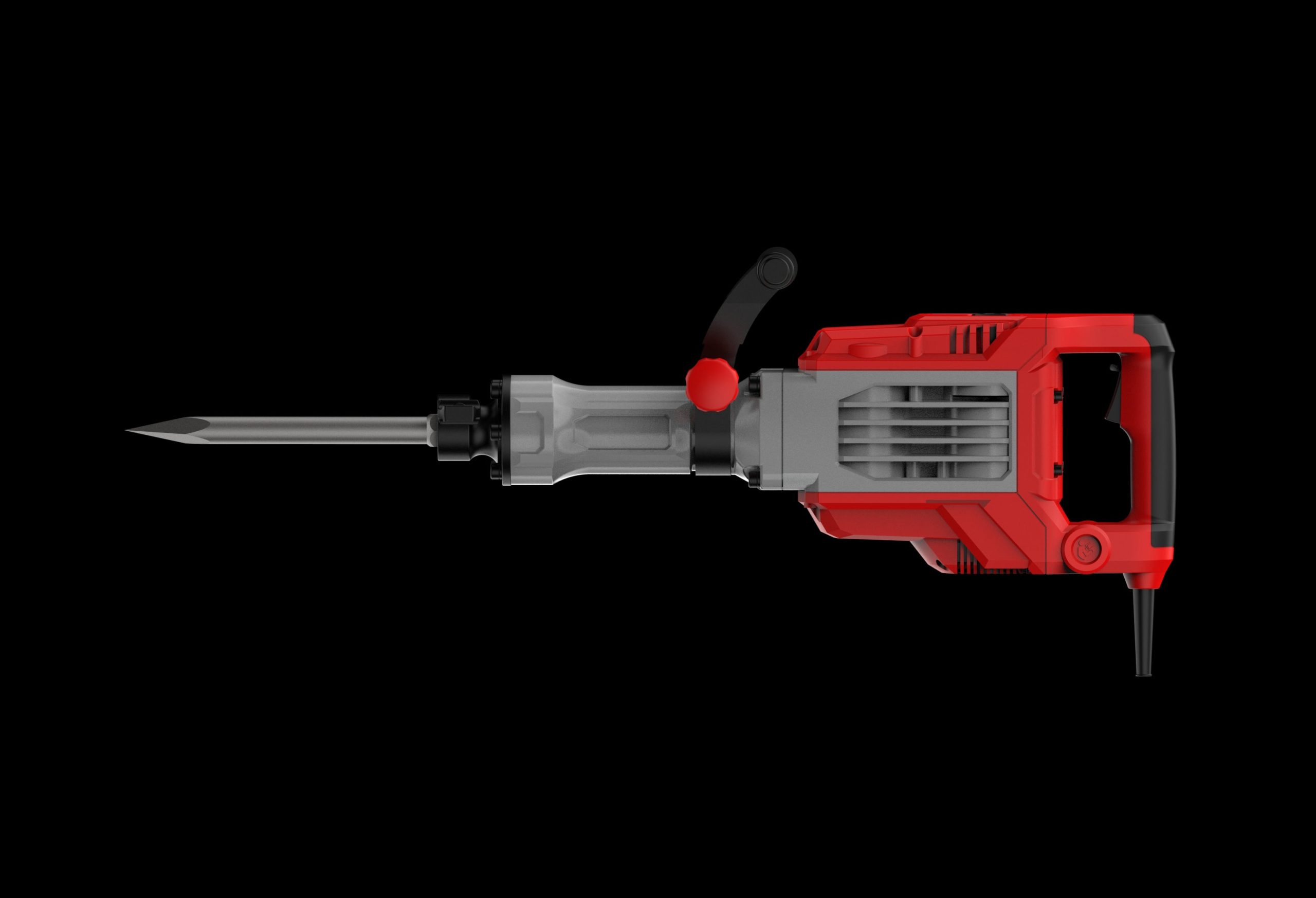 120T Heavy Duty Electric Concrete Breaker 2800 BPM Chipping Hammer with Flat Chisel & Bull Point Chisel